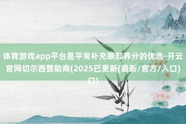 体育游戏app平台是平常补充眼部养分的优选-开云官网切尔西赞