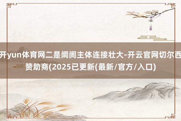开yun体育网二是阛阓主体连接壮大-开云官网切尔西赞助商(2