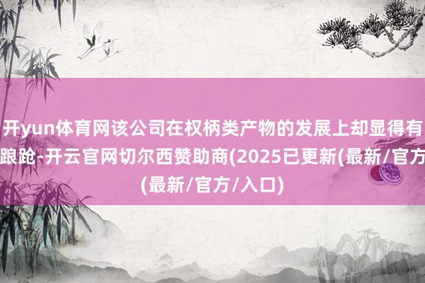 开yun体育网该公司在权柄类产物的发展上却显得有些纪律踉跄-开云官网切尔西赞助商(2025已更新(最新/官方/入口)