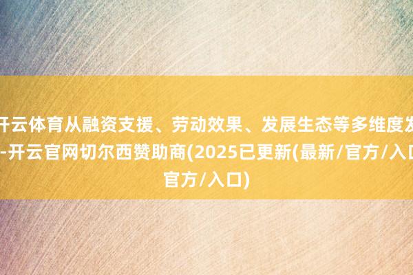 开云体育从融资支援、劳动效果、发展生态等多维度发力-开云官网切尔西赞助商(2025已更新(最新/官方/入口)